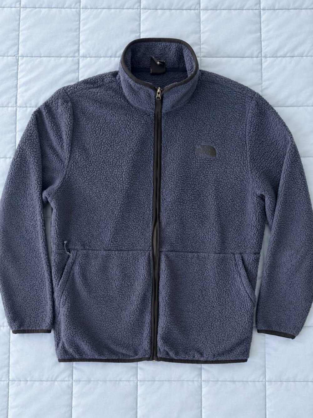 The North Face Dunraven Sherpa Full Zip Fleece Jacket Men’s XXL Navy Blue